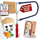 Eli® Laubsäge für Kinder - Komplett Set für Laubsägen inkl kreative Vorlagen - Laubsägeplatten - Farben - Pinsel - Schleifpapier - Holz - Geschenkidee Junge und Mädchen