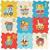 Bieco Puzzlematte | Spielmatte Baby | XXL Puzzle Kinder Teppiche | Krabbeldecke Baby Spielmatte Turnmatte Kinder Krabbelmatte Buchstaben Lernen Spielteppich Junge