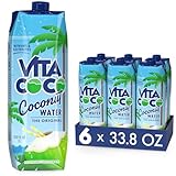 Vita Coco Pures Kokoswasser 6x1L, natürlich hydrierend mit Elektrolyten, glutenfrei, voll mit Vitamin C & Potassium