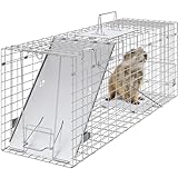 VEVOR Waschbärfalle Katzenfalle Marderfalle Wetterfeste robuste Lebendfalle Falle 2 Eingänge Tierfalle 79×25×31cm Lebend Kaninchenfalle Katzenfalle Drahtfalle für Marder Katze Waschbär