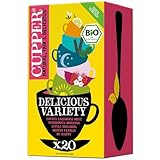Cupper Bio Tee Set Delicious Variety, 20 verschiedene Sorten Kräutertee und Früchtetee, 20 ungebleichte Teebeutel