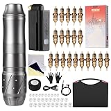 HAWINK Tattoo Maschine Set Rotary Tattoo Pen mit 1500mAh Akku 20PCS Tattoo Nadeln Koffer for Beginners and Tattoo Artists EM155P199-1EU