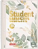BRUNNEN Collegeblock Premium Student „Bloom“ | A4, Lineatur 27, 80 Blatt