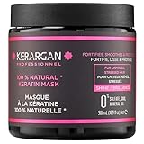 Kerargan - Ultra reparierende Keratin-Haarmaske für strapazierte und gestresste Haare - Stärkt, Glättet und Schützt - Ohne Sulfate, GVO, Mineralöl - 500ml