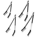 Spaghetti-Löffel & Nudelzange Set mit Silikon-ÖlPinsel,Spaghettizange, Nudelkelle & Ramen Löffel aus Antihaft-Silikon,Küchenzange und Servierlöffel für Pasta, Nudeln (3-teilig, Schwarz)