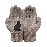 Katzenfächer Baumwollhandschuhe, schöne Katzenfächer Baumwollhandschuhe – Katzenfächer Baumwollhandschuhe, verdickte Handschuhe für kaltes Wetter, Thermohandschuhe für Damen und Herren, kaltes Wetter