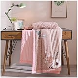 Daunendecke Alternative Bettdecke, Weiche und Maschinenwaschbare Ganzjahresdecke, Steppdecke, leichtes Steppdesign, ideal für den Sommer, 100 x 150 cm