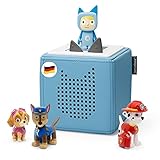 tonies Toniebox Extrapack – Toniebox Starterset Blau + 3 Hörfiguren, Toniebox Blau mit passendem Kreativ 3 x Paw Patrol Kinder ab 3 Jahren