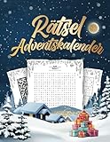 Rätsel Adventskalender 2023: Über 300 Rätsel für Erwachsene (Kreuzworträtsel, Sudoku & mehr)