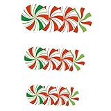 Hemobllo 12 Stück Teiliges Weihnachtsdekor Bodenaufkleber mit Bunten Zuckerstangen Motiven Abziehbar und Wiederverwendbar PVC Weihnachtswand und Bodendekoration für Festliche