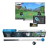 PHIGOLF Phigolf2 Golf Simulator with Swing Stick for Indoor & Outdoor Use, Golf Swing Trainer with Upgraded Motion Sensor&3D Swing Analysis, Compatible WGT/E6 Connect APP, Works with Smartdevices