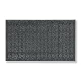 Astra Fussmatte aussen rutschfest - Schmutzfangmatte wetterfest - Outdoor Türmatte für Eingangsbereich - Schmutzabweisende Fußmatte 40x60 cm Käst. anthrazit