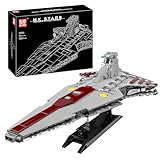 Mould King 21074 Technik Star Destroyer Bausteine, Venator Sternenzerstörer Angriffskreuzer MOC Raumkreuzer Klemmbausteine Set Kompatibel mit Venator-Klasse Republik Angriffskreuzer