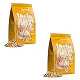 Little One Alleinfutter für Hamster | Doppelpack | 2 x 400 g | Ausgewogene Zusammensetzung | Aus Weizen, rote Hirse, Gerste, Maisflocken, Kürbiskernen und vielem mehr
