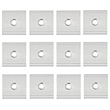 iguTrail Kederösen Set für Wohnmobil Markise, 12 Stück, 50x50mm, 9mm Öse, Silber, Kederschienen-Befestigung 5-8mm