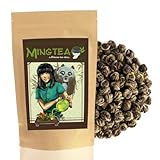 Mingtea Jasmintee Dragon Pearl – Grüner Tee Lose Blätter 100 g – Handgerollte Jasminperlen – Aromatischer Premium Grüntee aus China