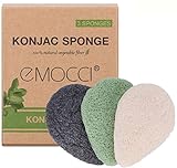 Natürlicher Bio Konjac Schwamm Gesichtsreinigungsschwämme mit Aktivkohle-Peeling aus Bambus Super sanft für empfindliche Körperhaut