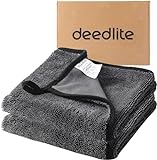 Deedlite Shiny Bath XXL Trockentuch, Fast Dry Trockentuch, Mikrofasertücher, Shiny Bath Wipes Tücher Original, Premium Trockentuch für Duschkabine, Auto, Haushalt, Camping (40x60cm, 2 Stück)