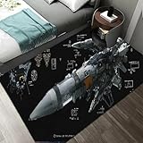 Teppich Moderne Science-Fiction-Raumschiff Teppich Wohnzimmer Schlafzimmer Teppiche Waschbare Bodenteppiche Licht Luxus 3D Gedruckter Teppich 200 X 300 cm - Leicht Zu Reinigen -1R7U/Q6K6-1