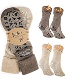 Bobelle Wear 4 Paar Alpaka Socken Herren Damen Wintersocken Warme Wollsocken mit Anti Rutsch Socken (DE/NL/SE/PL, Numerisch, 39, 42, Regular, Regular, Multicolor 03)