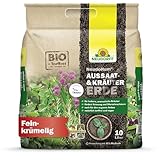 Neudorff NeudoHum AussaatErde und KräuterErde 10L - Bio Anzuchterde für Samen und Kräuter - natürlich torffrei - vegane Erde für Stecklinge und zum Anbau von Chili und Gemüsepflanzen