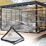 Plane Durchsichtig für Außenbereich 2 * 3m,Plane Transparent mit Ösen,Wasserdicht Durchsichtig uv Best Ndig,Abdeckplane Durchsichtig wasserdichte