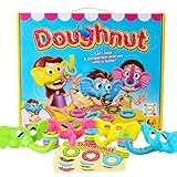 Elefantenspiel Für Kinder – Stapel-Donuts-Spiel, Elefanten-Wurfspiel | Familienspaß-Brettspiel, Interaktives Donut-Stack-Spielzeug, Sicheres Material-Puzzlespiel Für Kinder, Lernspiel Für 3+ Jahre