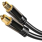 Blendend Toslink-Audiokabel, Stereo, Dolby Digital, DTS, Stecker auf Stecker, Schwarz, 1 m, ideal für eine hochwertige Audioverbindung.