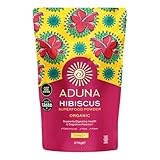 Aduna 100% Bio-Superfood-Pulver, Hibiskus-Pulver, rein, Lebensmittelqualität, Bio-Hibiskus-Pulver, 275 ml