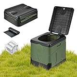 OTraki Campingtoilette, Faltbar Mobile Toilette, Portable Camping Toiletten mit 12 Toilettenbeuteln, Stabil Camping WC mit Deckel, Kompakt Reisetoilette für Outdoor Camping, Festival, Stau, Zelten