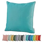 heimtexland ® Outdoor Lounge Dekokissen Lotus Effekt wetterfest schmutz- und wasserabweisend Garten Kissen 45x45 Outdoorkissen Typ551 Türkis