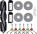 Fixbetter Zubehör für Ecovacs Deebot X1 Omni / X1 e Omni / X1 Turbo / T10 Turbo / T10 Omni Saugroboter Ersatzteile, 1 Hauptbürste, 2 HEPA-Filter, 6 Seitenbürsten, 4 Wischtücher, 1 Bürste (14 Stück)