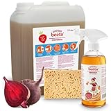 Beeta Universal Reiniger Set 5-in-1 | 5L Bag-in-Box Reinigungskonzentrat & 500ml Sprühflasche | Mit Oxalsäure aus roter Beete | Öko-Putzschwamm | Parfümfrei | Dermatologisch getestet