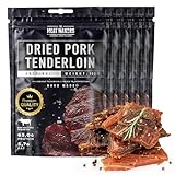 THE MEAT MAKERS - Dried Pork Tenderloin Pork Jerky 500g (5x100g) - Trockenfleisch Für Menschen, Trocken Fleisch Schweinefleisch Schweine Jerky Snack. Hervorragende Alternative zum Beef Jerky Snack.