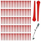 100 Stück Rasentrimmer Messer Ersatzmesser für Gardena Freischneider Zubehör Kunststoffmesser Messer Trimmer Grass Rasenkantenschneider Knives für EasyCut 23 18V SmallCut 23 18V ComfortCut 23 18V
