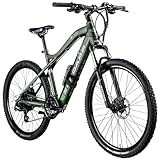 ZÜNDAPP Z898 E-Bike E Mountainbike 27,5 Zoll Pedelec 170-190 cm Hardtail MTB 24 Gang Elektro Fahräder Scheibenbremsen (grün mit Faltschloss, 48 cm)