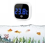 OQIMAX Aquarium Thermometer, Mini Digital Aquarium Thermometer, LED Display, Touch Screen, Präzision Elektronische Temperaturmessung, Aquarium Thermometer Digital für Süßwasser Marine Aquarium