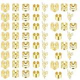 50 Stück Haarschmuck,Gold-Haarschmuck für Zöpfe,Verstellbar Goldene Haarschmuck für Zöpfe,Loc Schmuck für Haar,Loc Schmuck für Haar-Dreadlock,Dreadlocks Schmuck,für Männer,Frauen,Mädchen