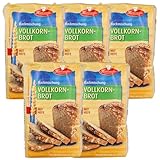 Vollkornbrot Brotbackmischung von Frießinger Mühle, 5x500g, für den Backofen, Holzofen oder Brotbackautomaten.