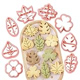 Plätzchenausstecher Blatt,Fondantschneider für Küchenbedarf | Fondantprägeform für Tonbastelarbeiten und Plätzchenformen, 8-teiliges Set zur Herstellung von Süßigkeiten und Gebäck