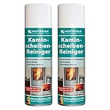 HOTREGA Kaminscheiben Reiniger, Hochleistungs-Aktivschaum-Reiniger für Glas, Kunststoffe, Metalle – Entfernung von Ruß, Fett, Öl – 300ml, Mengen:2