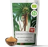 NaturaleBio Kokosblütenzucker Bio 450g. Natürlicher, unraffinierter Süßstoff. Nährstoffreiche Zucker-Alternative mit niedrigem Glykämischen Index. Mit Inulin zur Unterstützung der Darmgesundheit