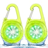 LED Blinklicht Sicherheitslicht IP68 Wasserdicht USB Aufladbar Sicherheit Licht für Kinder Schulranzen Nachtläufer Bergsteiger Hunde Leuchtanhänger Clip Dauerlicht und Blinklicht 2er