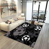 Fußball Teppich Jugendzimmer Jungen, Gamer Gaming Teppich Für Kinderzimmer Deko, Cooler Hip-Hop Graffiti Stil Kinder Fussball Matte, Rutschfest Abwaschbar Spielzimmer Carpet (Farbe 5,160x200cm)