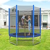 Merax Kinder Gartentrampoline Trampolin-Set für den Innen- und Außenbereich, 6ft verzinktem Stahl Runde Garten Trampolinblau ab 3Jahre Trampolin Indoor Trampolin Outdoor