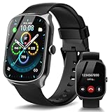 STECEi Smartwatch Herren Damen, 1.95' Fitnessuhr mit Telefonfunktion, Smart Watch 100+ Sportmodi, IP68 Wasserdicht, Fitness Tracker mit Schrittzähler, Pulsmesser und Schlafmonitor für iOS und Android