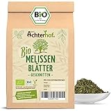 Melissentee BIO | 100g | 100% Melisse ohne Zusätze | Melissenblätter Tee getrocknet geschnitten lose | vom Achterhof