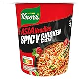 Knorr Asia Noodles Instant Nudeln Spicy Chicken Taste leckere Asia Nudeln fertig in nur 3 Minuten 64 g