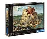 Clementoni - 31691 - Museum Collection Puzzle - Babel Tower - Puzzle 1500 Teile ab 14 Jahren, Erwachsenenpuzzle mit Wimmelbild, Geschicklichkeitsspiel für die ganze Familie, Medium