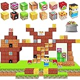 Magnetische Bausteine, 64 Stück Magnete Block, STEM Montessori Magnetisches Spielzeug, Build Magnete Welt World Set, Pädagogisches Spielzeug für Jungen und Mädchen ab 3 Jahren